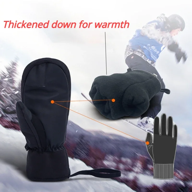 Ski Glove Waterproof - Guanti da Sci Invernali Impermeabili con