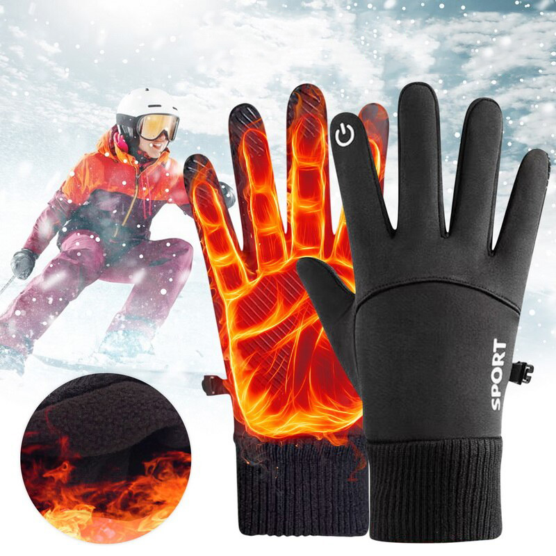 Ski Glove Waterproof - Guanti Invernali Caldi a Dita Intere