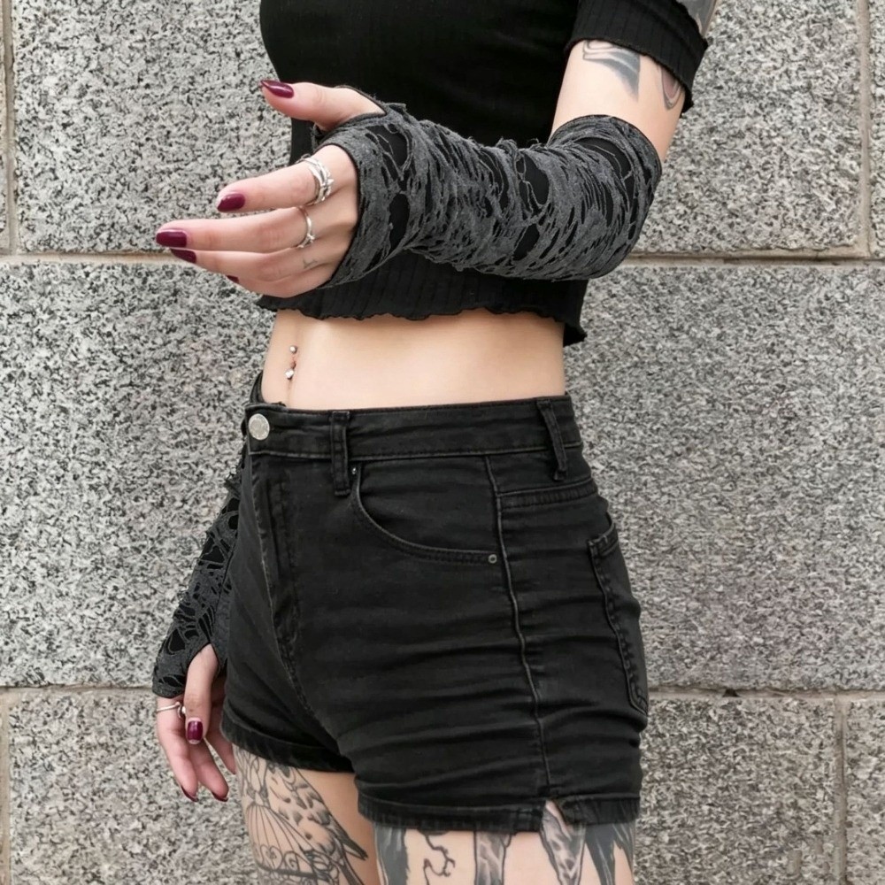 Guanti Lunghi Punk Stile Dark  - Fingerless Glove Knit recensione e prezzo