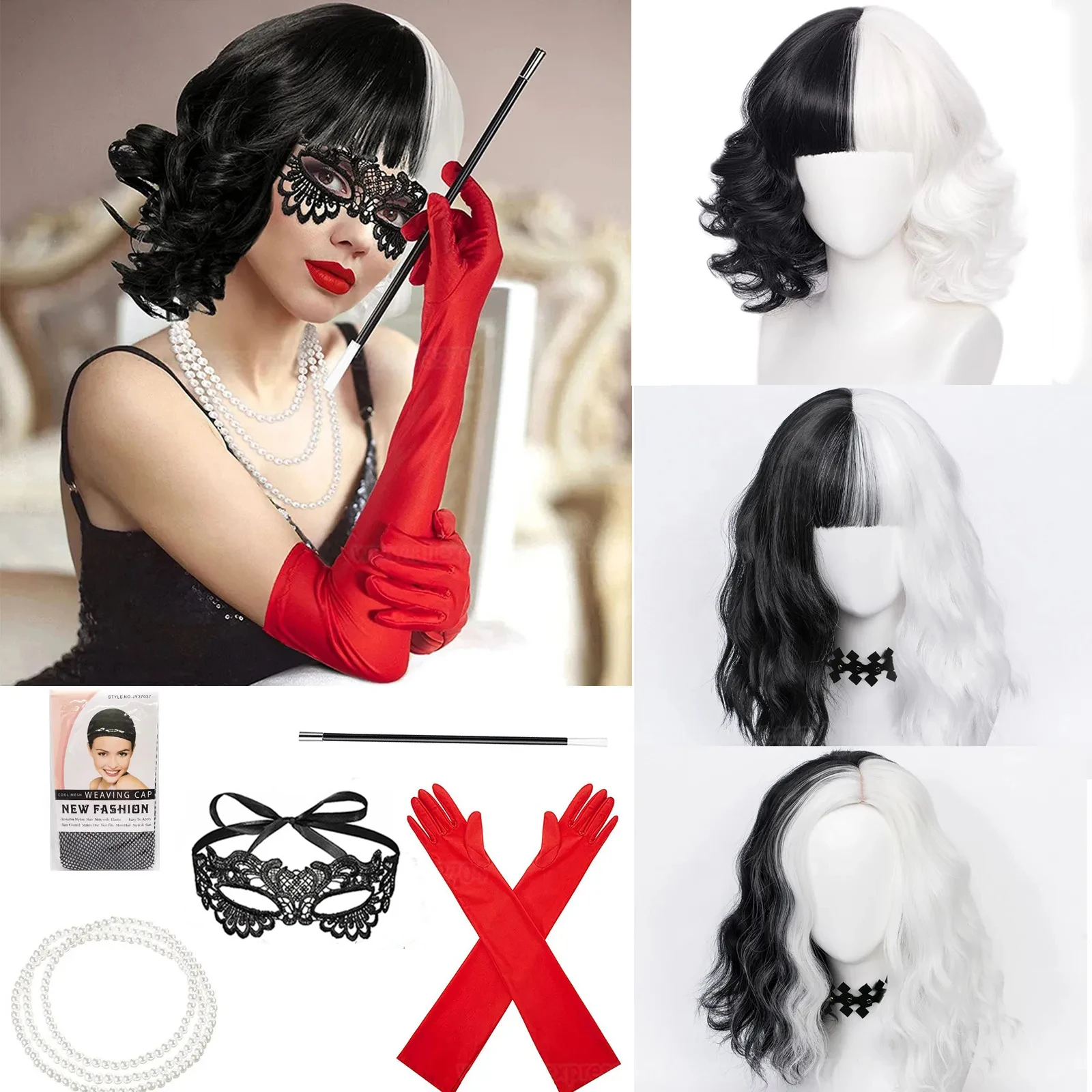 Parrucca Cosplay Cruella de Vi - Heat Resistant Glove recensione e prezzo